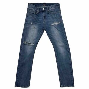 Request Premium Mens Jeans‎ Blue Size 34x 30 Destroyed Distressed Holes Denim